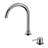 Mecca Hob Basin Nero Mixer Round Spout - Chrome